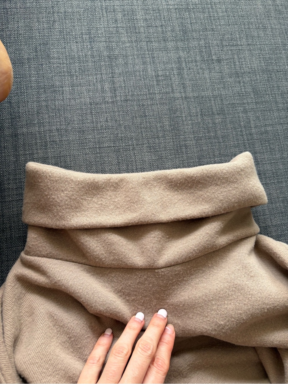 Zara Beige Cowl Neck Long Sleeve Sweater Dress - Picture 3 of 5